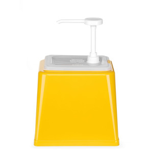 Sauce Dispenser with Pump - Yellow - 2.5 L - Hendi