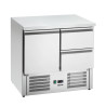 Refrigerated table with 2 drawers and 1 door for professional use