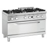 Six-burner stove with large gas oven Series 700