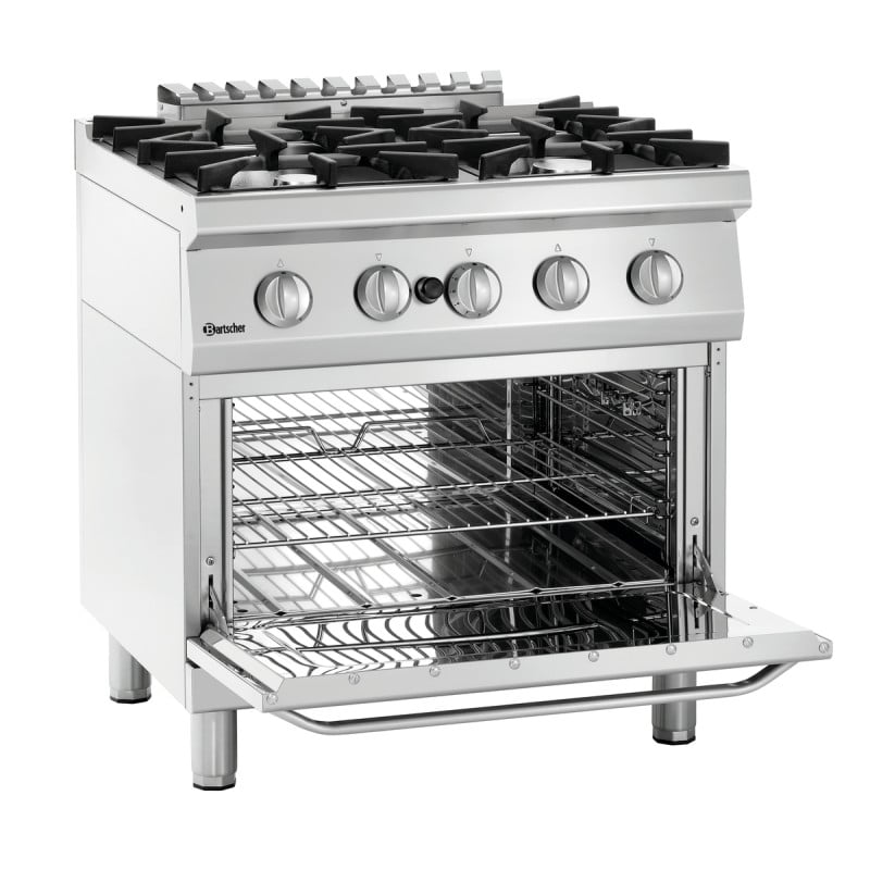 Fourneau 4 Flammen mit Gasofen GN 2/1 Serie 700 Fourneau 4 Flammen mit Gasofen GN 2/1 Serie 700