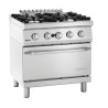 Vierpitsfornuis met gasoven GN 2/1 Serie 700