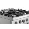 Fourneau 4 Flammen mit Gasofen GN 2/1 Serie 700