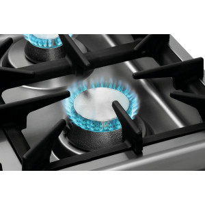 Zes-pits fornuis met gasoven GN 2/1 en kast Serie 700