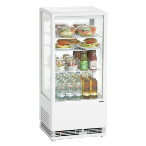 Mini Vitrine Réfrigérée Professionnelle Bartscher - 78 L Blanche