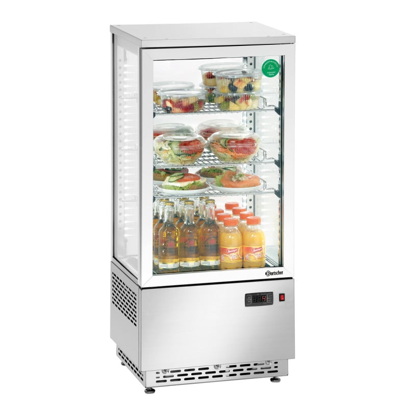 Mini Vitrine Réfrigérée Professionnelle Bartscher - 78 L Inox