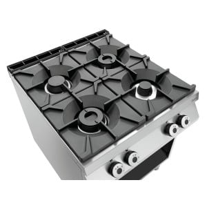 Fornuis met 4 krachtige branders serie 900 - Open Onderbouw van het merk Bartscher