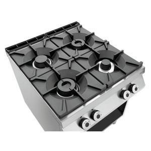 Vierflammiger Herd Serie 900 - Offener Unterbau der Marke Bartscher
