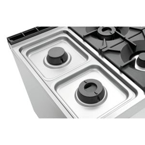 Fornuis met 6 krachtige branders serie 900 - Open Onderbouw van het merk Bartscher