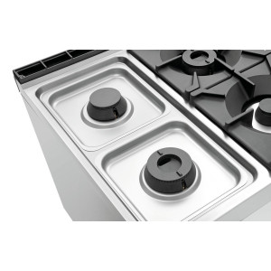 Sechsbrenner-Herd Serie 900 - Offener Unterbau der Marke Bartscher
