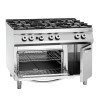 Sechsbrenner-Herd Serie 900 - Gasofen GN 2/1 und Schrank der Marke Bartscher