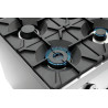 Fornuis met 6 krachtige branders serie 900 - Gasoven GN 2/1 en kast van het merk Bartscher
