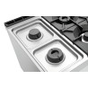 Fornuis met 6 krachtige branders serie 900 - Gasoven GN 2/1 en kast van het merk Bartscher