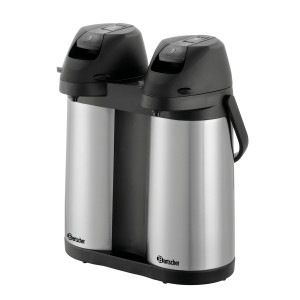 Thermos met pomp Duo - 2 x 1,9 L - Bartscher