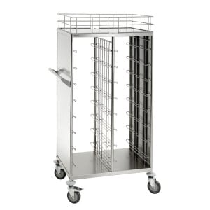 Trolley with Trays 443 x 343 mm and GN 1/1 Containers - 2 x 8 Levels