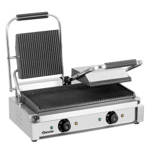 Tosti-ijzer Dubbel - Geribbelde platen