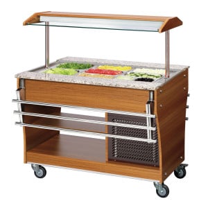 Plattenwagen für Warm- und Kaltbuffet - 3 x GN 1/1