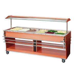 Schaalhouder voor verwarmd en gekoeld buffet - 6 x GN 1/1