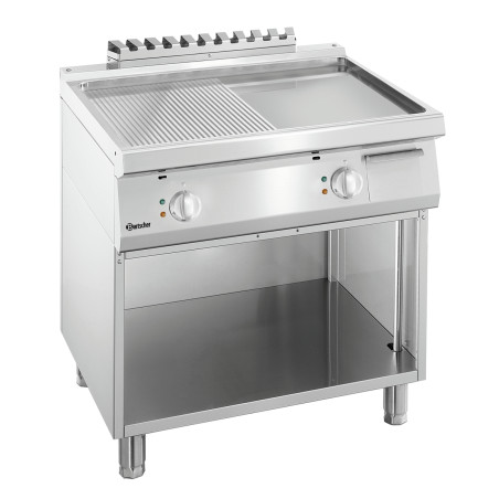 Plaatgrill 1/2 Glad, 1/2 Geribbeld Breedte 800 - Elektrisch