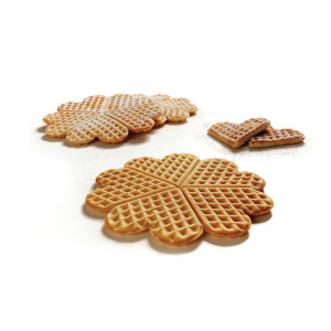 Professioneel Dubbel Wafelijzer - 2 x 5 Hartvormige Wafels - Bartscher