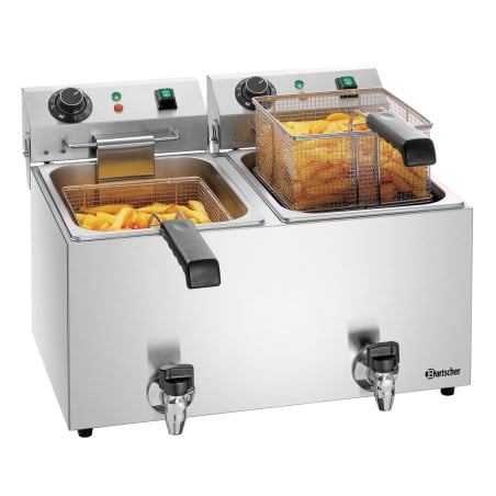 Fritteuse SNACK IV Plus Bartscher | Doppelwanne, 190°C optimal