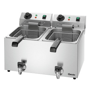 Friteuse SNACK IV Plus Bartscher | Double cuve, 190°C optimal