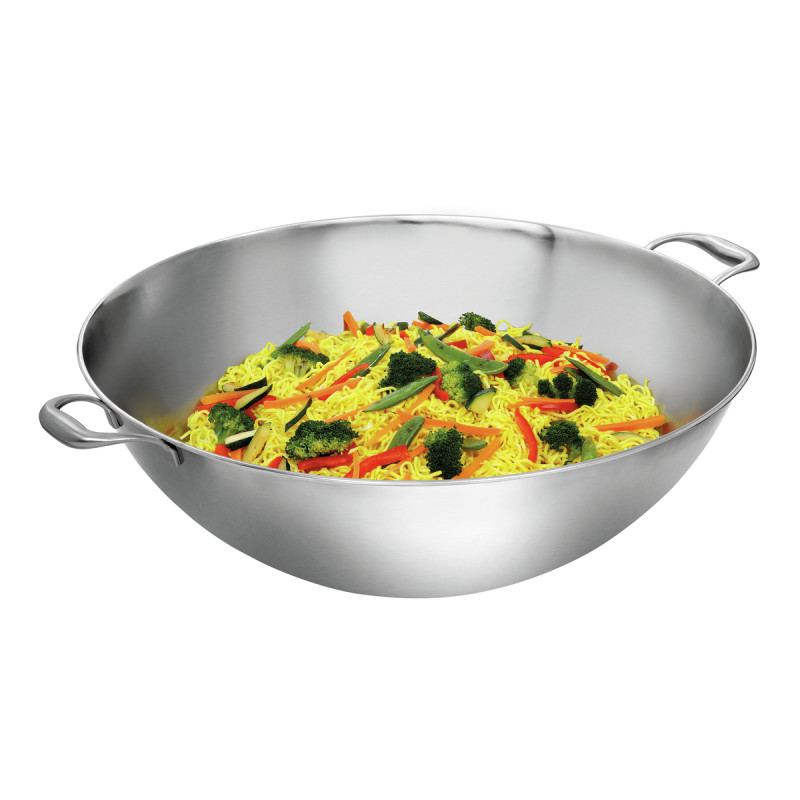 Sauteuse wok professionnelle Bartscher - Acier inoxydable - 22L