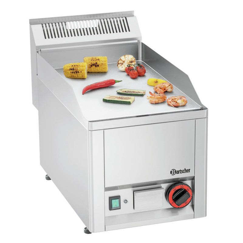 Plancha GPL 320E-G Bartscher: Verchroomde gladde plaat en vermogen 3000W