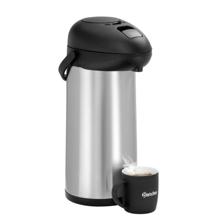 Thermos met pomp 5L Bartscher - Optimale bewaring, ideaal voor professionals.