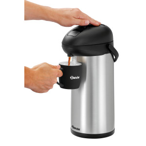 Thermos met pomp 5L Bartscher - Optimale bewaring, ideaal voor professionals.