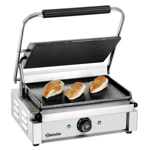 Contactgrill Panini 1G Bartscher - Gladde platen voor heerlijke snacks