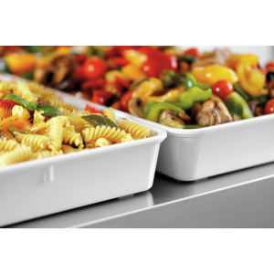 Presentation dish 17W-280x420 in white melamine - Bartscher