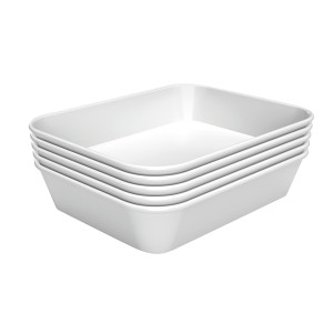 Presentation dish 40W-150x190 in white melamine by Bartscher