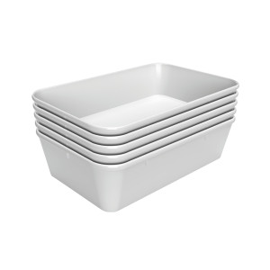 Presentatieschaal 80W-190x300 in wit melamine - Bartscher