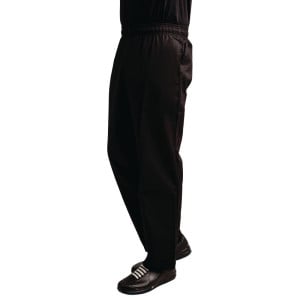 Küchenhose Easyfit Schwarz mit Teflon-Beschichtung - Größe S - Whites Chefs Clothing - Fourniresto