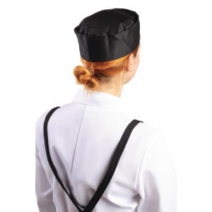 Koksmuts Zwart van Polycotton - Maat S 55,9 cm - Whites Chefs Clothing - Fourniresto