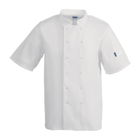 Koksbuis Unisex Wit Met Korte Mouwen Vegas - Maat M - Whites Chefs Clothing - Fourniresto