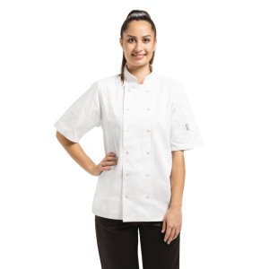 Veste De Cuisine Mixte Blanche À Manches Courtes Vegas - Taille S - Whites Chefs Clothing - Fourniresto