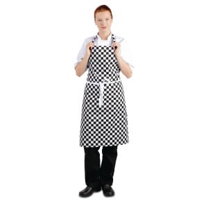 Schort met zwart-witte ruitjes 970 x 710 mm - Whites Chefs Clothing - Fourniresto