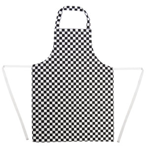 Black and white checkered bib apron 970 x 710 mm - Whites Chefs Clothing - Fourniresto