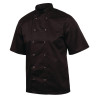 Veste De Cuisine Mixte Noire À Manches Courtes Vegas - Taille Xs - Whites Chefs Clothing - Fourniresto