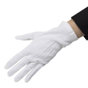 White Service Gloves for Men - Size L/XL - FourniResto - Fourniresto