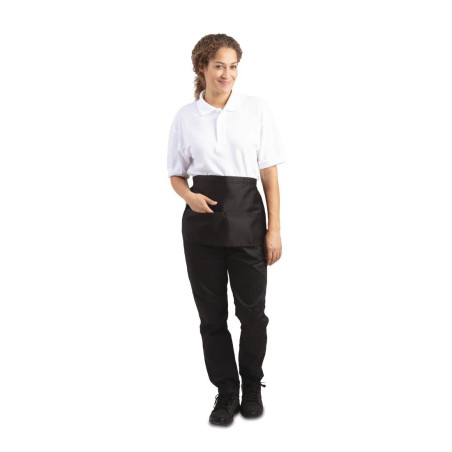 Schort Limonadier Zwart Met Zakken - One Size - Whites Chefs Clothing - Fourniresto