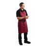 Bib Apron Bordeaux in Polycotton 710 x 970 mm - Whites Chefs Clothing - Fourniresto