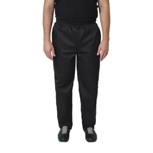 Broek voor de keuken unisex zwart Vegas - Maat S - Whites Chefs Clothing - Fourniresto