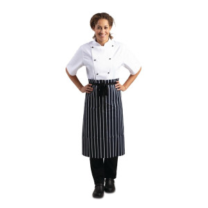 Schürze in Blau und Weiß gestreift 760 x 920 mm - Whites Chefs Clothing - Fourniresto