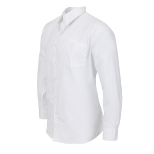 White Unisex Long Sleeve Shirt Uniform Works - Size L - Chef Works - Fourniresto