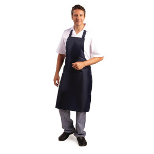 Schort met spatlap Waterafstotend Blauw 1016 x 711 mm - Whites Chefs Clothing - Fourniresto