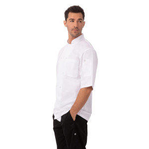 White Unisex Montreal Cool Vent Chef Jacket - Size Xs - Chef Works - Fourniresto