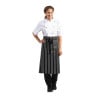 Tablier De Cuisine Rayé Blanc Et Noir 760 X 970 Mm - Whites Chefs Clothing - Fourniresto