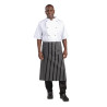 Schort Gestreept Wit en Zwart 760 x 970 mm - Whites Chefs Clothing - Fourniresto